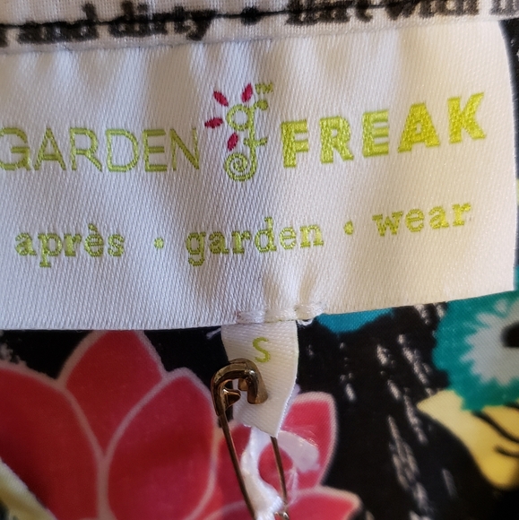 NWT Garden Freak S Green BOHEMIAN Flower Pom Pom Trim Empire Dress S - Picture 8 of 11